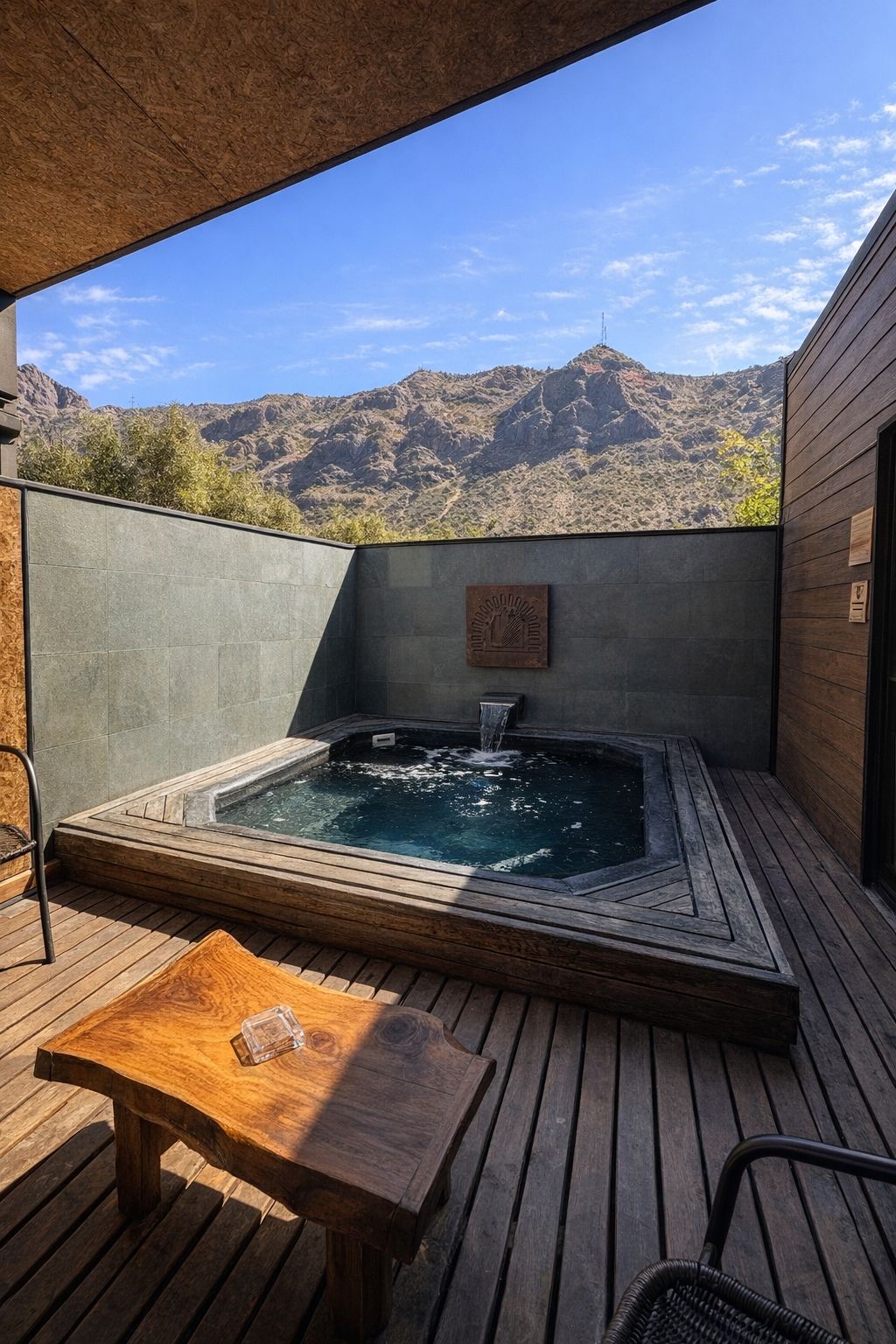 Private Suite jacuzzi pool overlooking the mountains